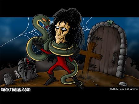 Trop fort la caricature d'alice cooper........