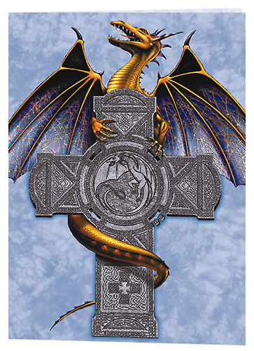 Dragon dor� avec sa croix